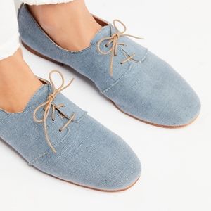 Free People Coastal Saddle Shoe in Denim